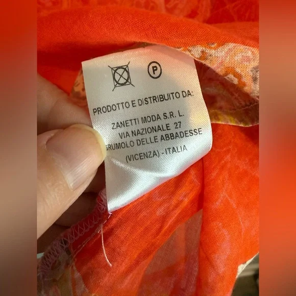 Zanetti Multicolored Cotton Paisley Blouse - Picture 9 of 15